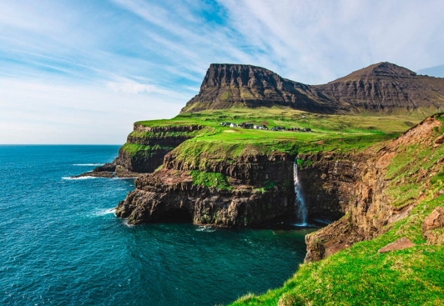 Stop-over op de Færøer Eilanden.